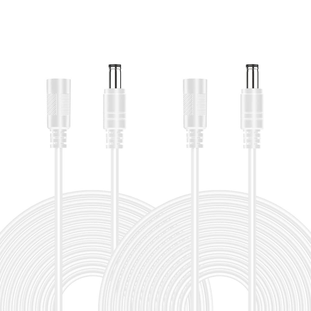 Wefomey Cabo Extensor DC 3m 5.5x2.1mm Universal 12V para Câmeras de Segurança (Pacote com 2)