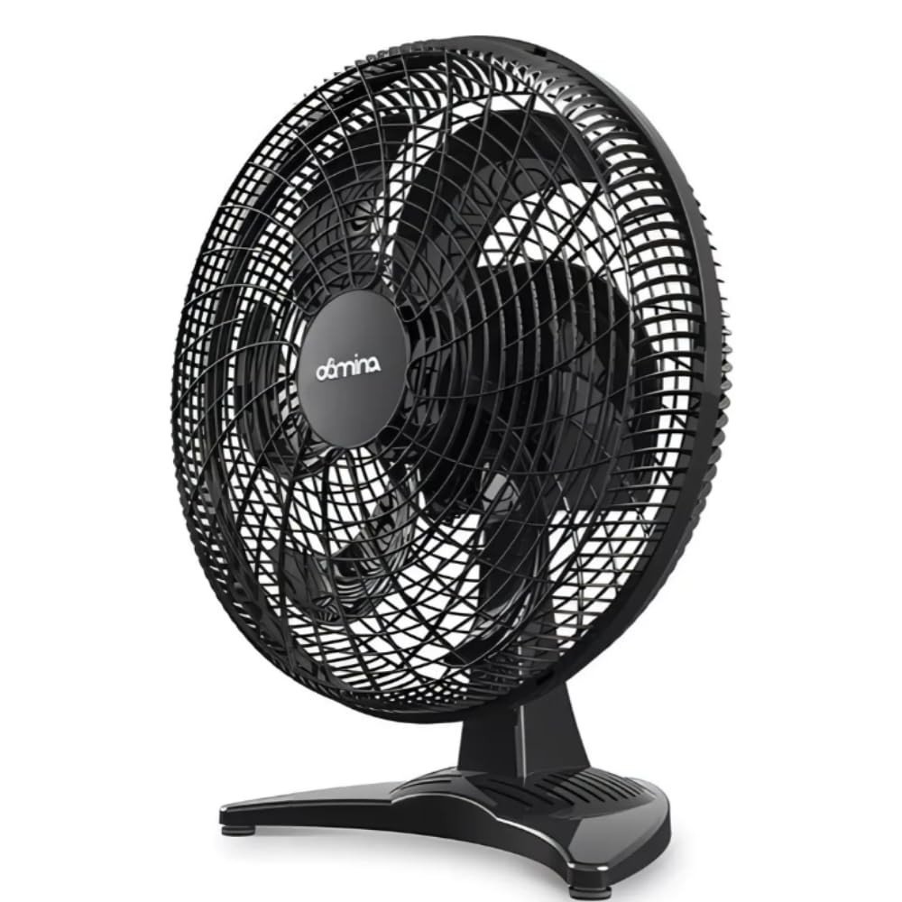 Ventilador Oscilante Dominá 50cm Mesa Preto Bivolt com Motor WEG - Silencioso e Potente