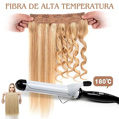 Cabelo Aplique Tic-tac 80cm: Fibra 100% Orgânica Weng