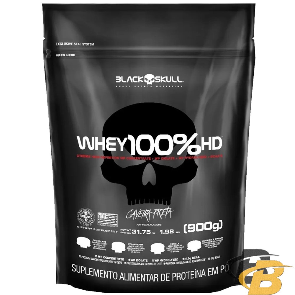 Whey 100% HD Black Skull: Ganhe Massa Rápido!