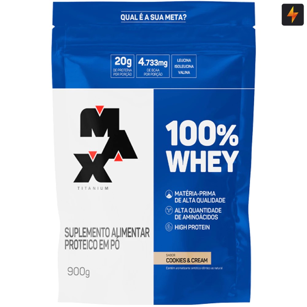 Whey 100% Max Titanium: Ganhe Massa Muscular!