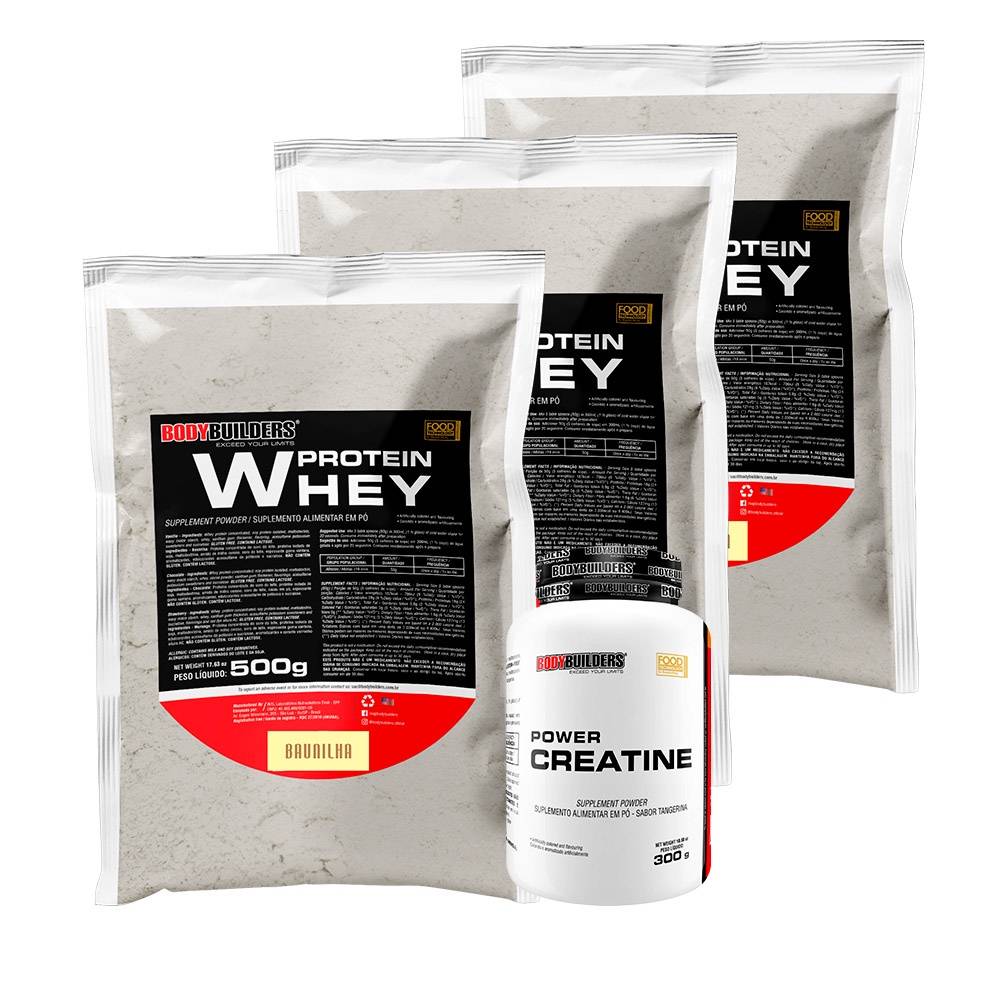 Whey + Creatina: Kit Ganho Muscular