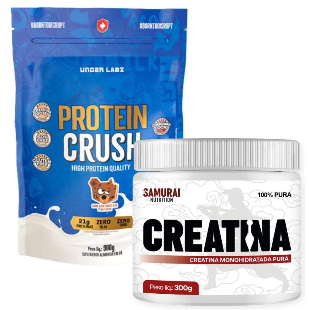 Whey & Creatina: Kit Massa Muscular Under Labz + Samurai