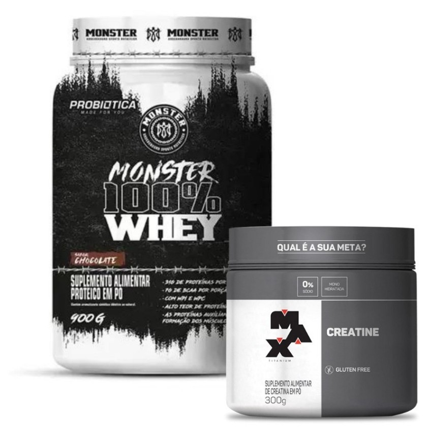 Whey + Creatina: Kit Potencialize Seus Resultados!