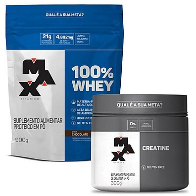 Whey + Creatina Max Titanium: Suplemento Ideal para Hipertrofia