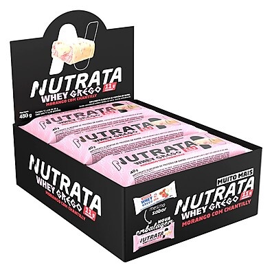 Whey Grego Bar: 12 Barras de Proteína Nutrata