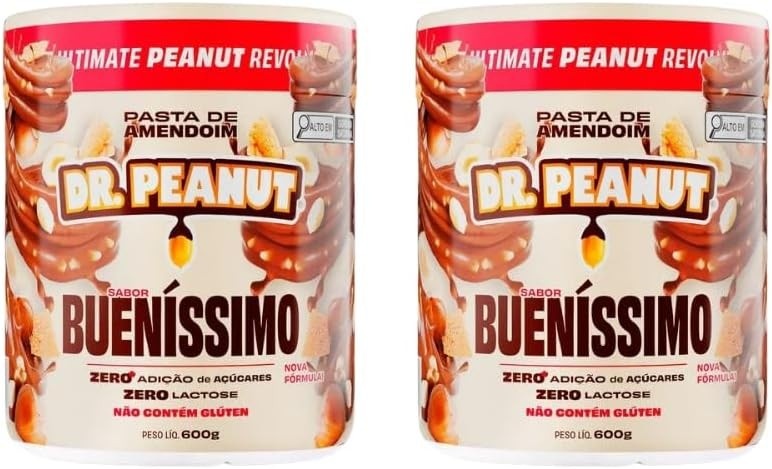 Kit 2x Pasta de Amendoim (600g) Whey Protein - Dr Peanut BUENISSIMO