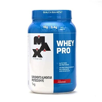 Whey Pro Max Titanium Morango: Ganhe Massa Magra!