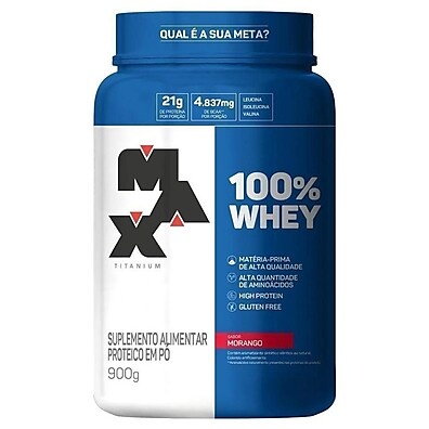 Whey Protein 900g Max Titanium: Músculos e Saúde!