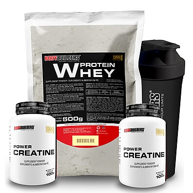 Whey Protein + Creatina: Kit Ganho de Massa Muscular