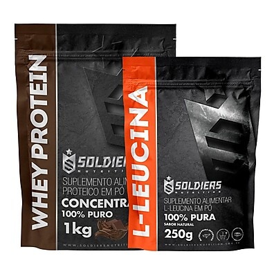Whey Protein + Leucina Kit 100% Importado - Soldiers Nutrition