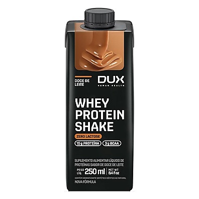 Whey Protein Shake Dux: Sabor Doce de Leite e 15g de Proteína!