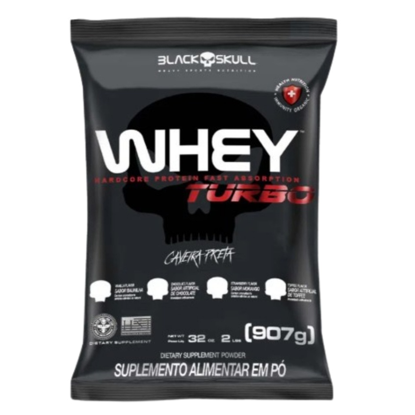 Whey Turbo Refil 907g – Blackskull: Turbine sua Massa Muscular