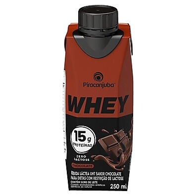 Whey Zero Lactose Piracanjuba: 15g de Proteína!
