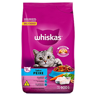 Whiskas Adulto Peixe 900g: Nutrição Completa!