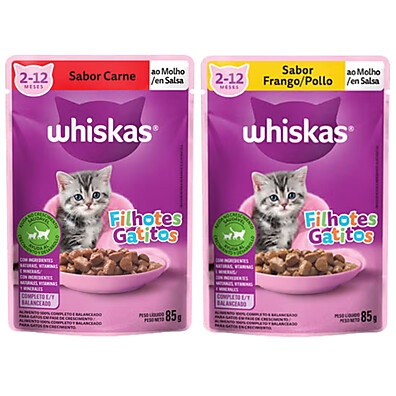 Whiskas Sachê Filhote: Nutrição Completa em Cada Mordida!