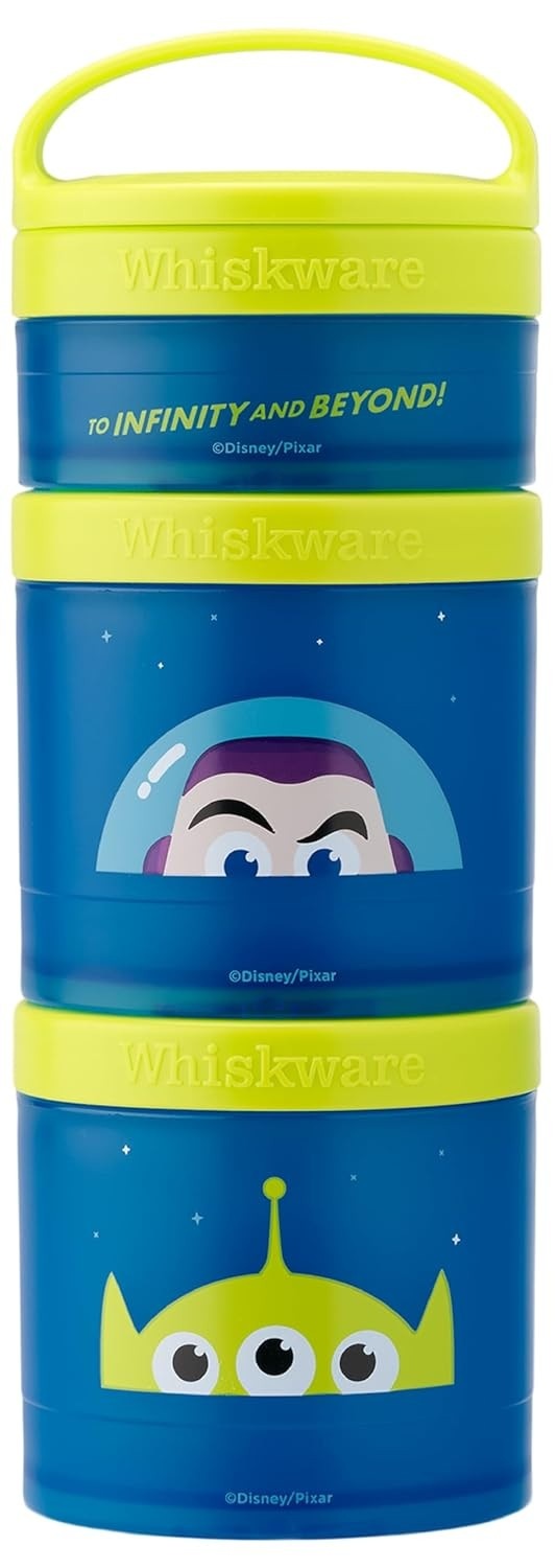 Conjunto de Copos Empilháveis Whiskware Disney Pixar - 3 Peças com Tema Toy Story Buzz Lightyear