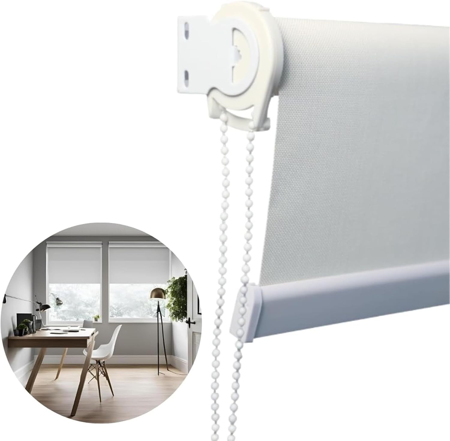 Atlas Persiana Rolo Tela Solar 3% - 120x160cm Off White | Controle de Luminosidade e Proteção UV