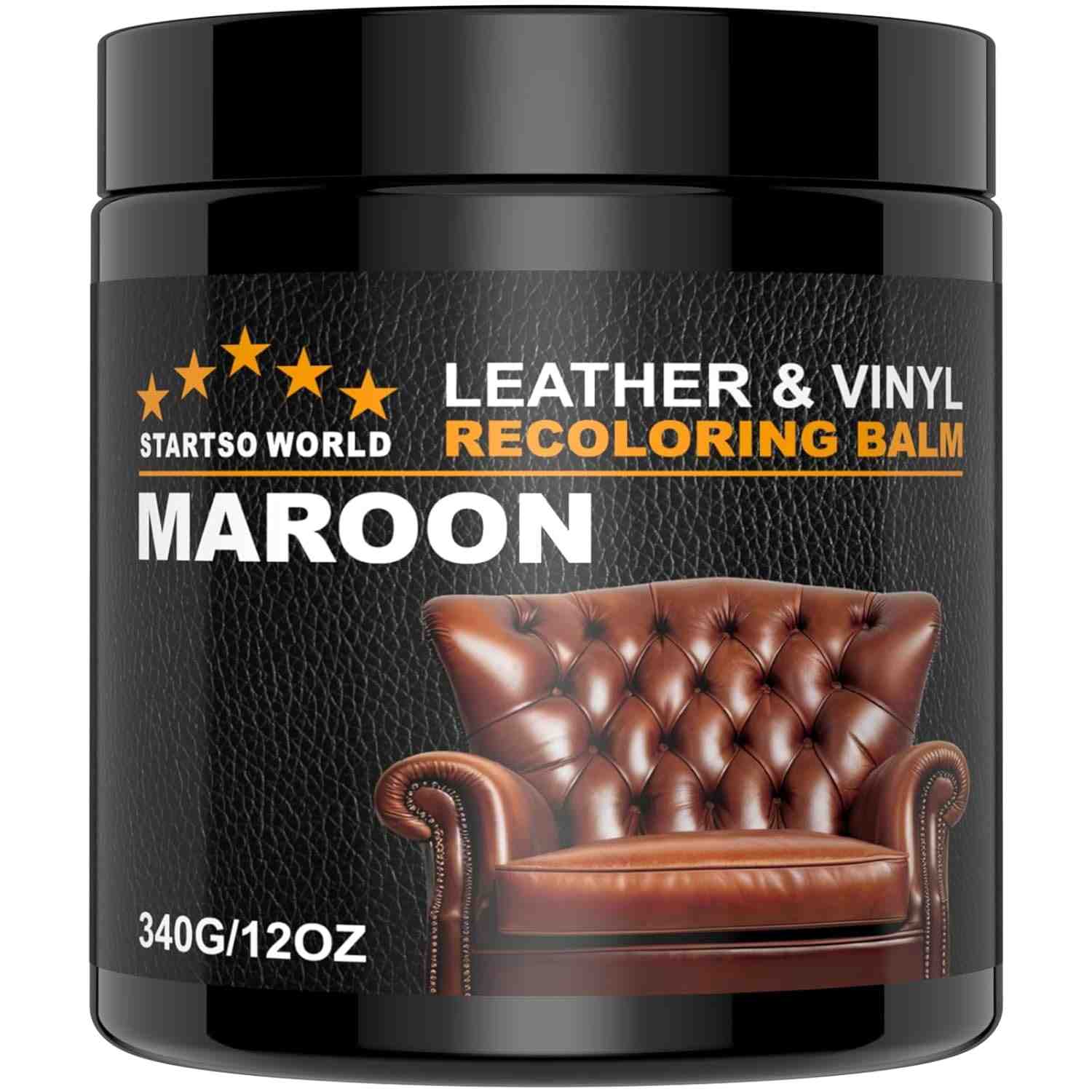 STARTSO WORLD Bálsamo Reparador de Couro Marrom 340g: Renove Móveis, Sofás e Carros!