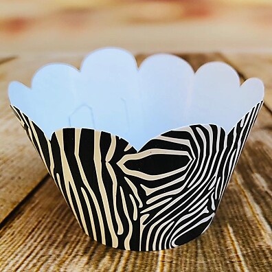 Wrappers Safari Zebra: Decore Seus Cupcakes!