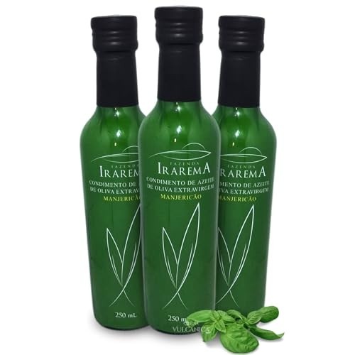 Azeite De Manjericão Fazenda Irarema 250ml x 3 Un. - Extra Virgem Prensado a Frio
