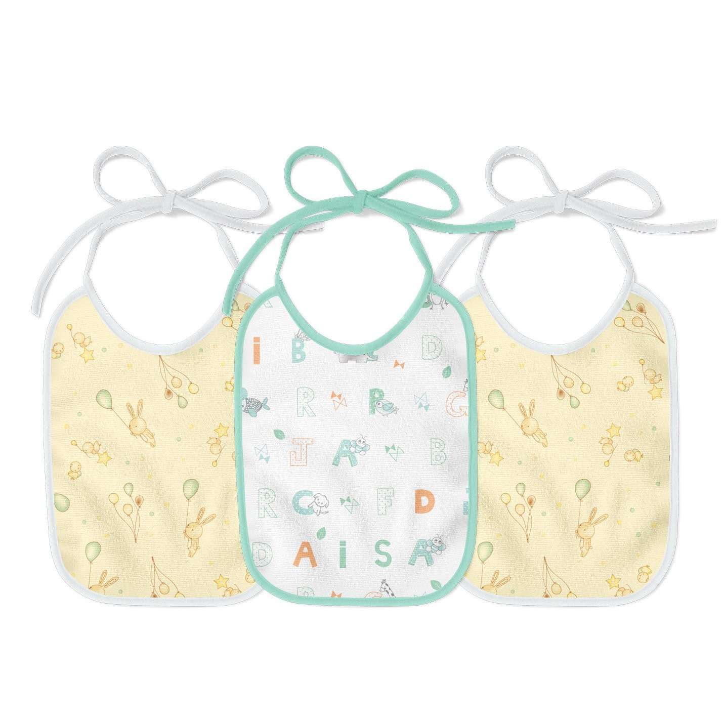 Babador Felpudo Estampado Papi Textil 25cm x 19cm - 3 Unidades | Conforto e Estilo para Bebês