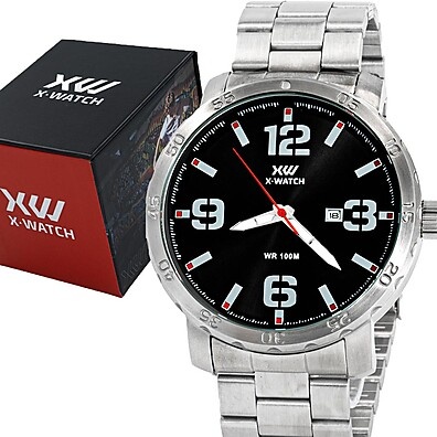 X-Watch: Relógio Masculino em Aço Inox Prata