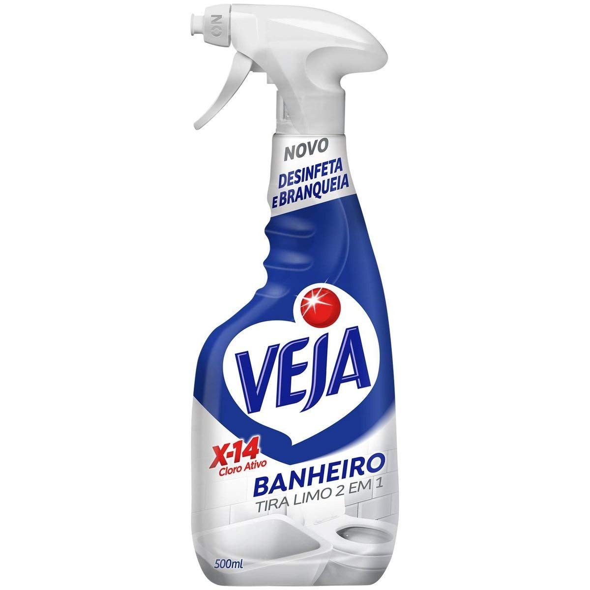 Limpador Spray X14 Tira Limo 500ml - Desinfeta e Branqueia com Máxima Ação