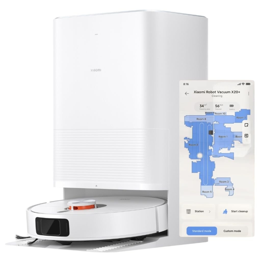 Xiaomi Robot Vacuum X20 Pro - Aspirador Robô com Limpeza Úmida Inteligente 7000Pa Branco