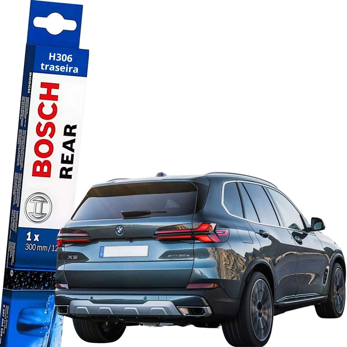 Palheta Limpador Traseiro Bosch Original BMW X5 (2013-2025) - Visibilidade Impecável