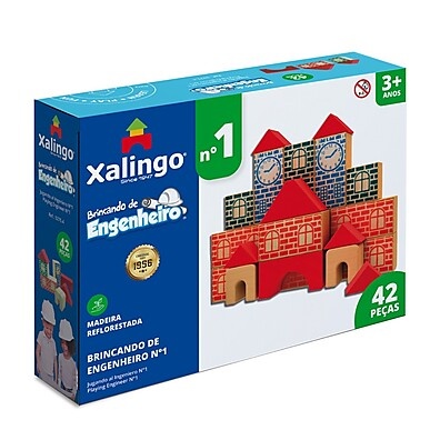 Xalingo Brincando de Engenheiro: 42 Peças para Criar!