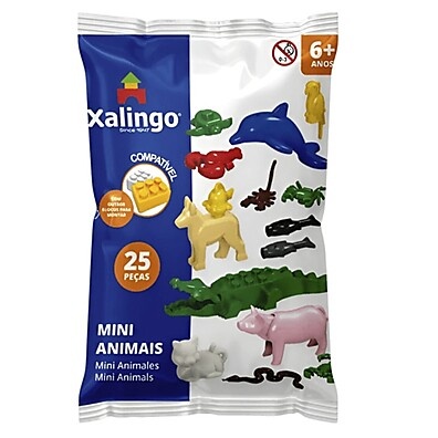Xalingo Mini Animais: 25 Peças para Criar e Brincar!