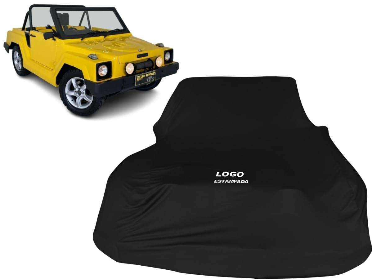 Capa Automotiva Gurgel Xavante: Proteção Premium em Tecido Preto