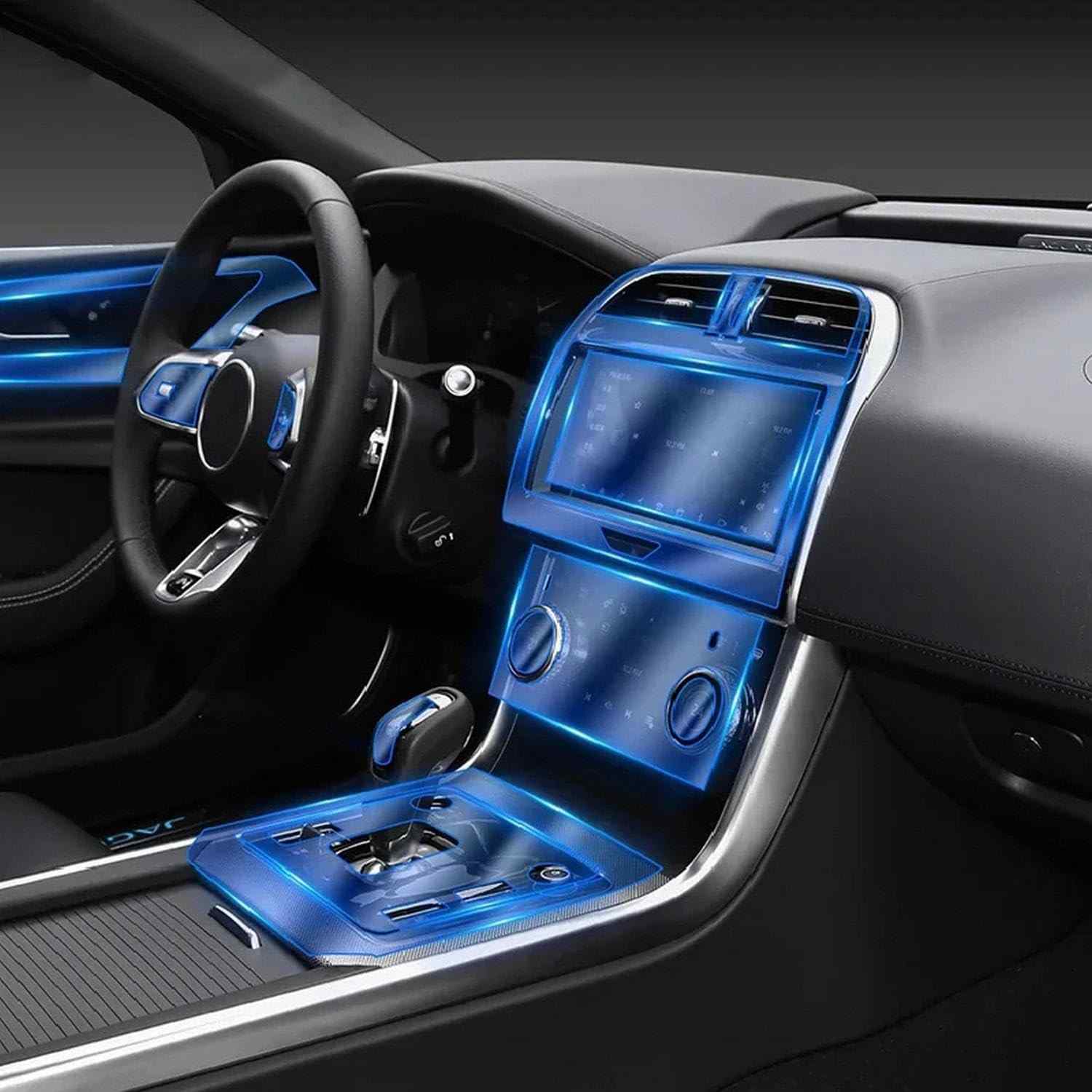 Película Protetora TPU Transparente para Console Central Jaguar XEL 2020-2023 | Proteção Premium com Encaixe Perfeito