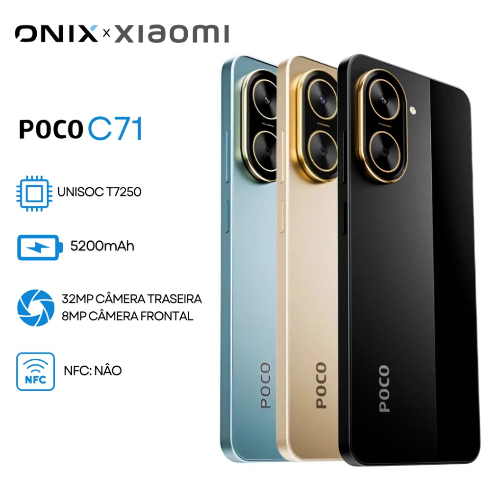 Xiaomi Poco C71: Smartphone com 5200mAh e Câm. de 32MP