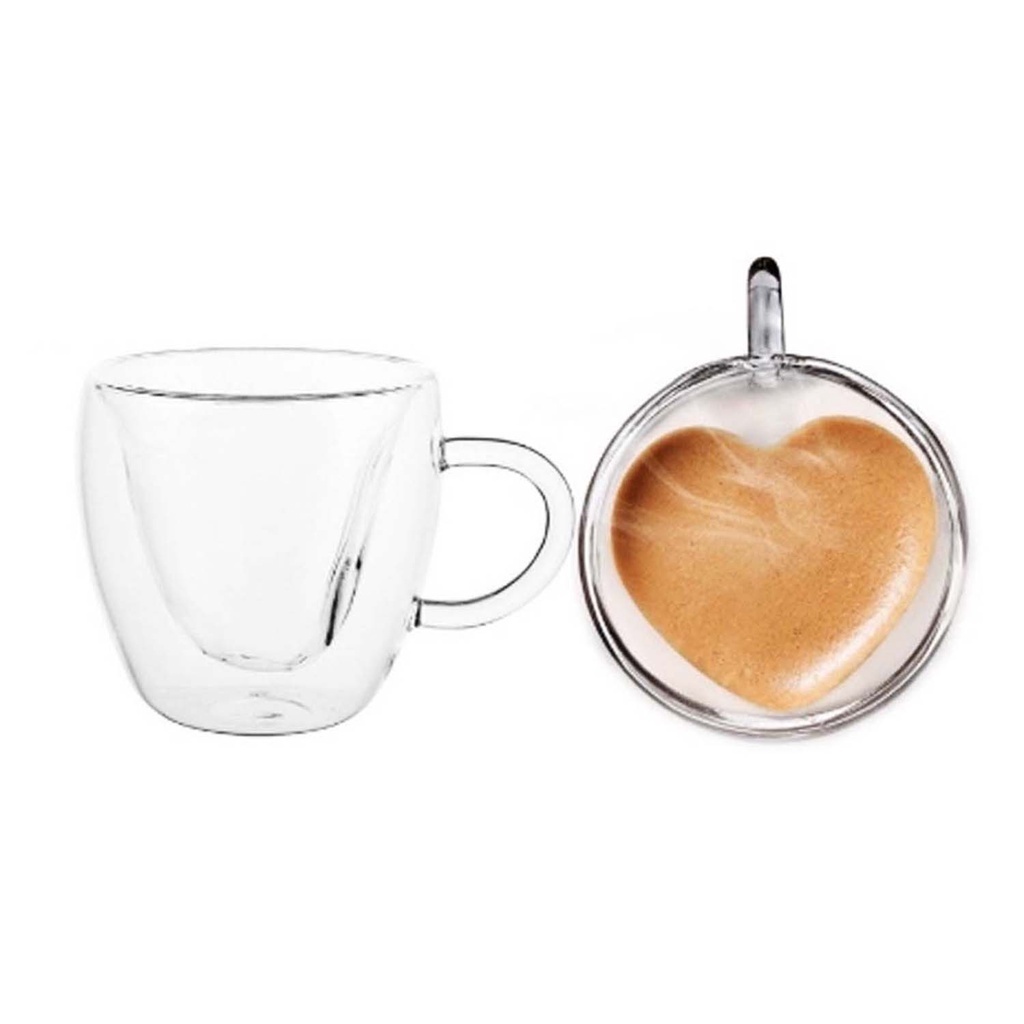 Xícaras Coração Parede Dupla: Café Quente Por Mais Tempo!