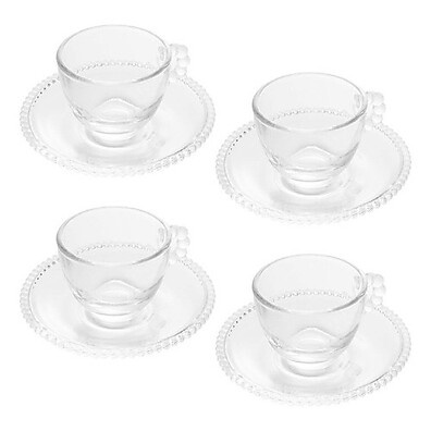 Xícaras de Café Crystal Pearl 80ml Wolff: Elegância no seu café
