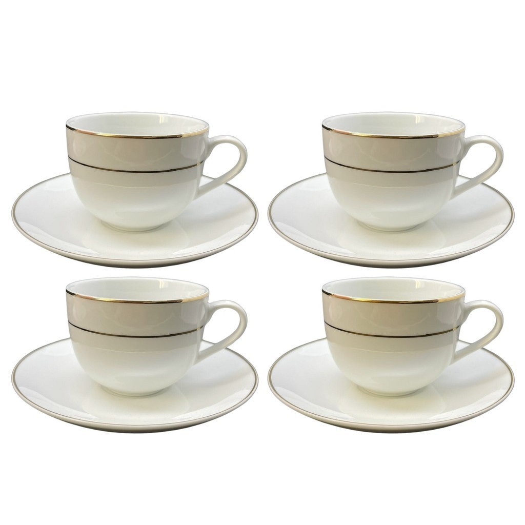 Xícaras de Café Douradas: Elegância à Sua Mesa