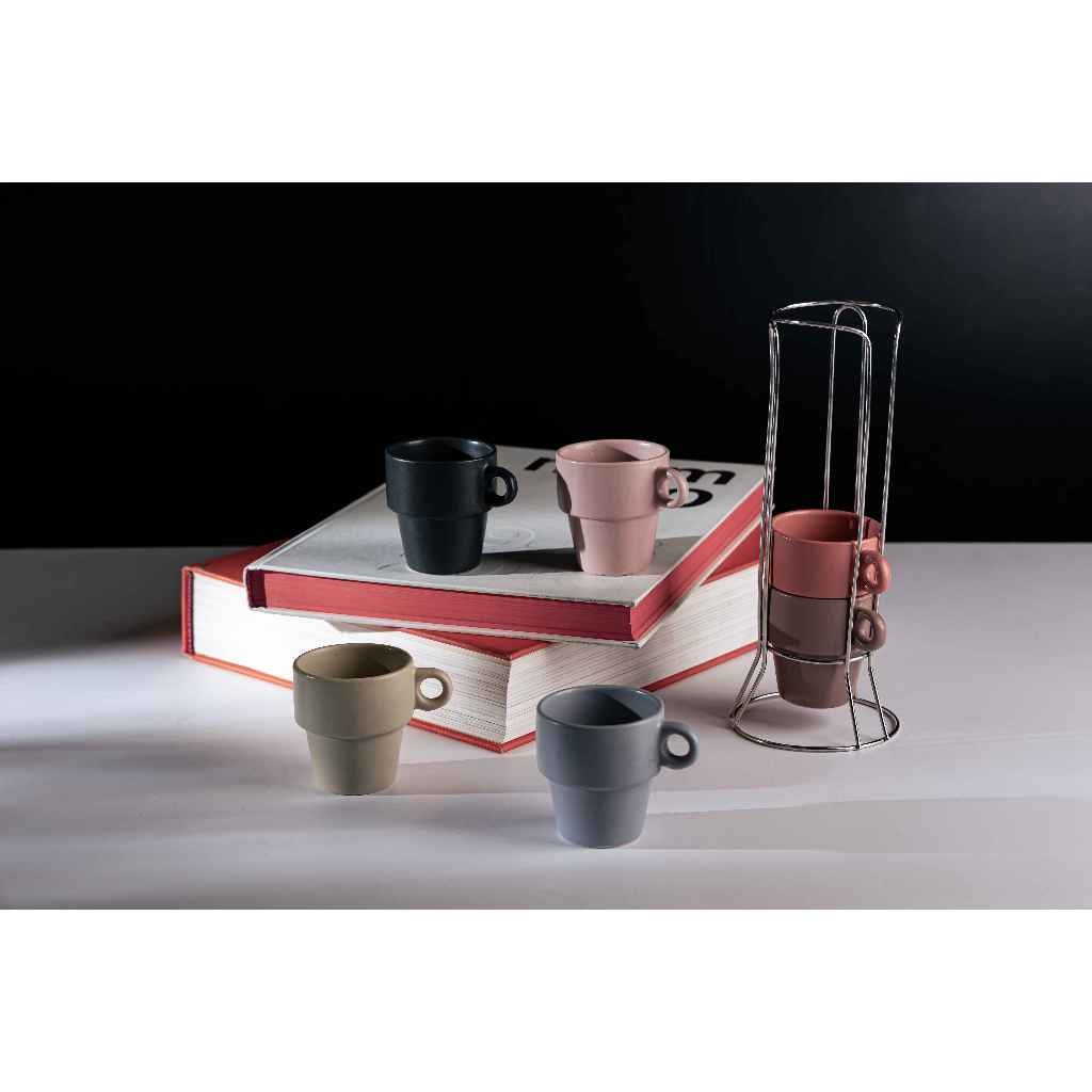 Xícaras de Café Wolff: Conjunto Empilhável e Colorido