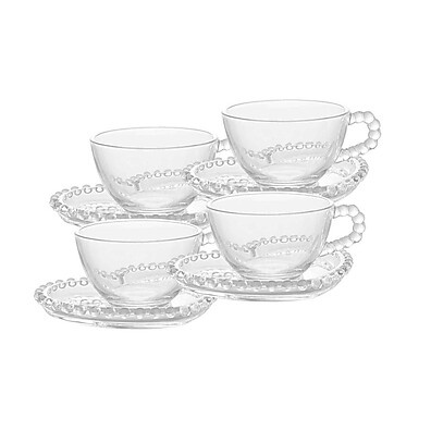 Xícaras de Chá Wolff Pearl: Elegância em Cristal