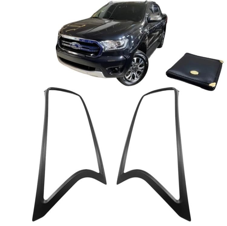 Kit Moldura Frisos Acabamento Faróis Dianteiros Ranger Storm Xlt Black Xl 2017-2023 (Preto Fosco)
