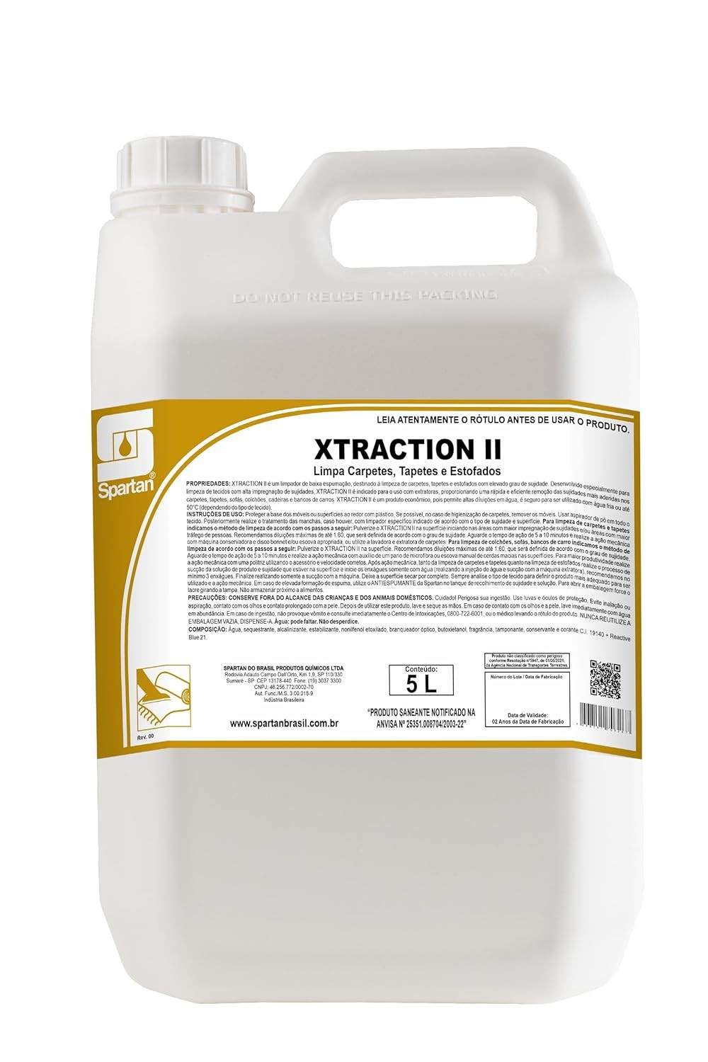 Limpa Carpetes e Tapetes Xtraction II 5L - Potência Profissional para Limpeza Profunda