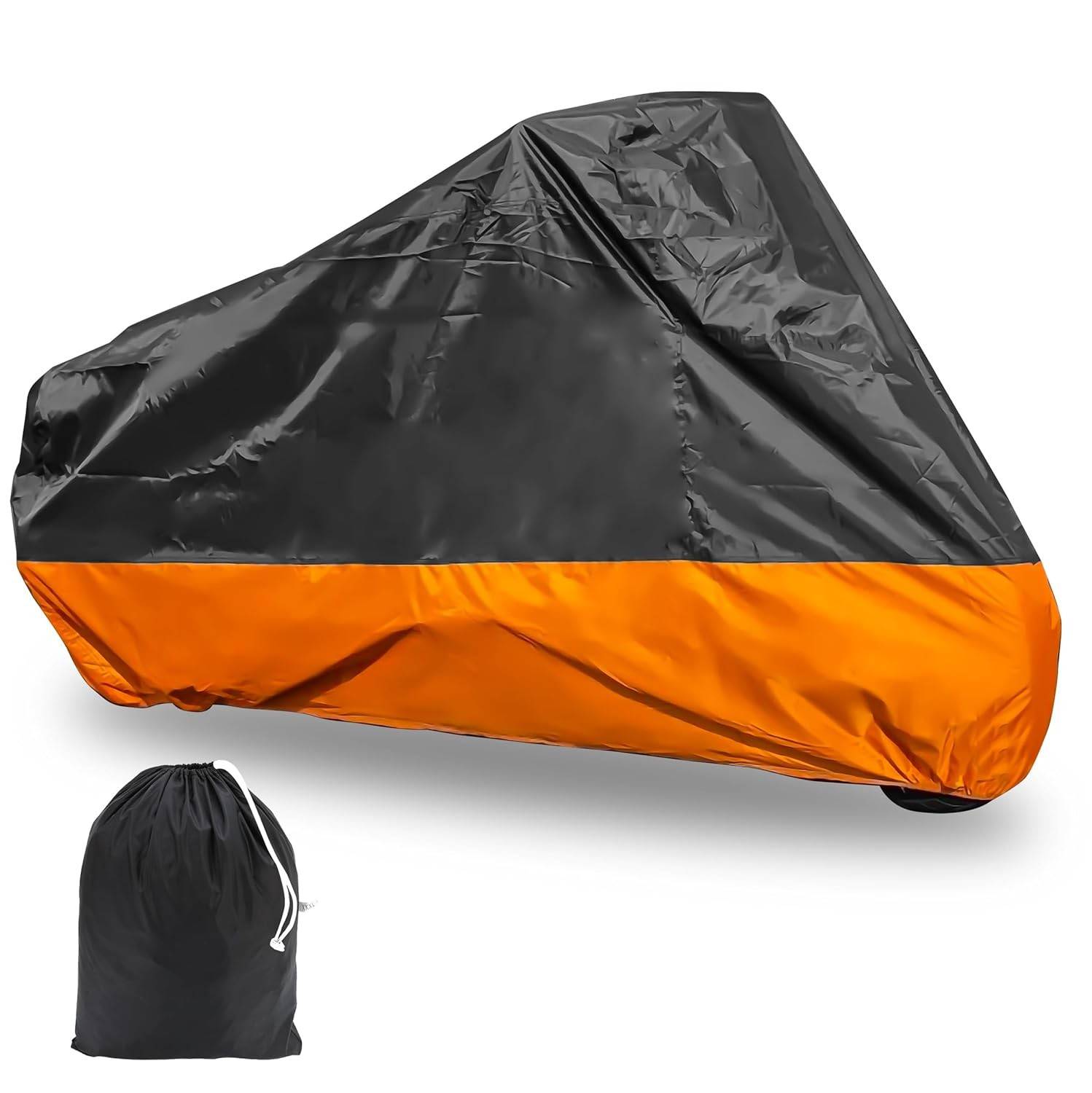 Capa de Moto XXXL Marsrut: Proteção Premium para Harley Davidson Street Glide, Electra Glide e mais (Laranja e Preto)