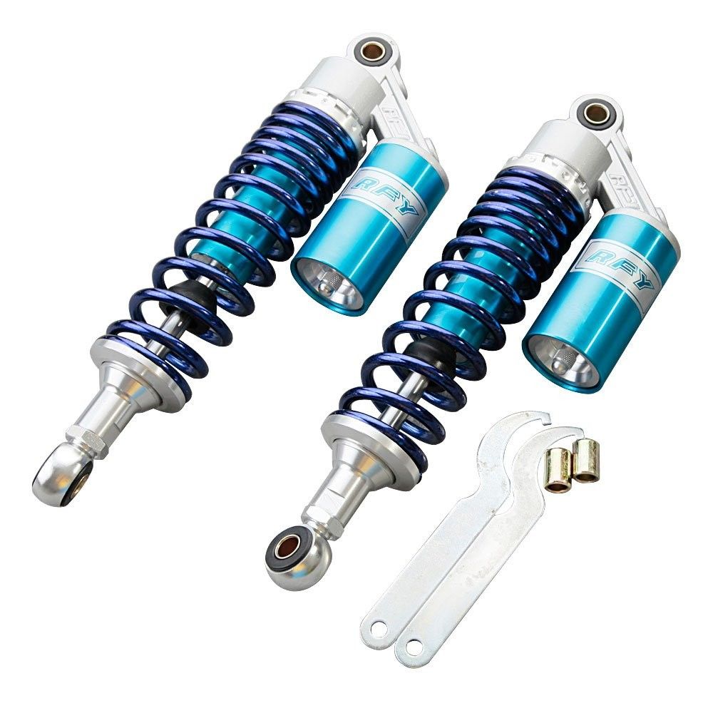 Amortecedor Traseiro Universal 320mm Mallofusa - Azul para Honda, Yamaha, Suzuki, Kawasaki