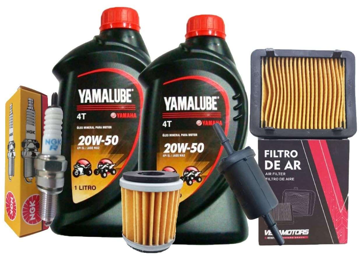 Kit Revisão Completa Yamaha Lander 250 Teneré: Filtros, Vela e Óleo Yamalube Original