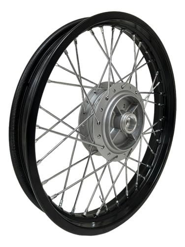 Roda Traseira Completa Raio 4mm YBR 125 / Factor Aro Preto - Pronta para Rodar!