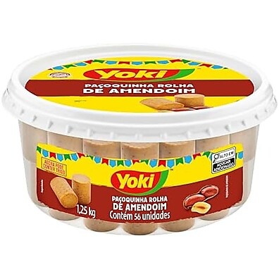 Paçoquinha Yoki Rolha 1,25kg: Delícia de Amendoim 56 Unidades