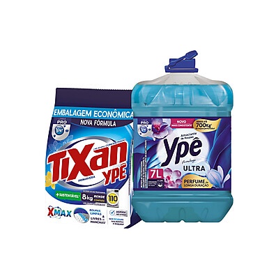 Ypê: Kit Lava Roupas + Amaciante Econômico