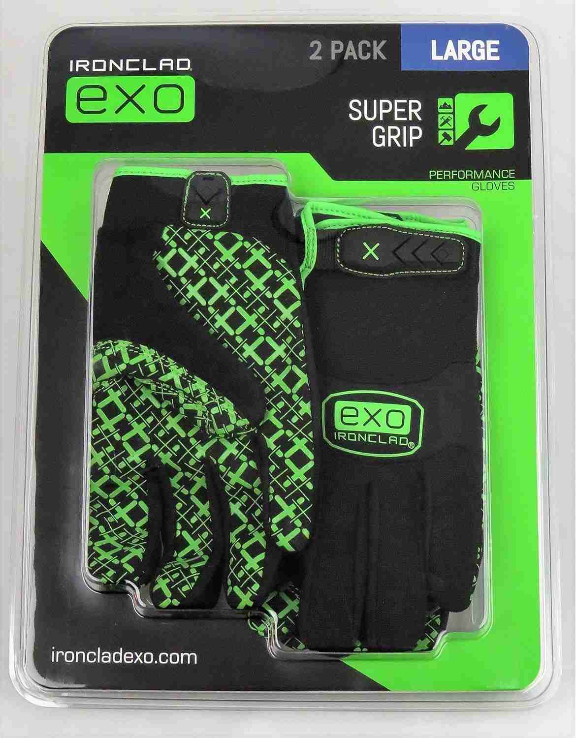 Luvas de Aderência Ironclad YS-EXOB-MGG-04-L: Máxima Performance e Proteção (2 Pares)