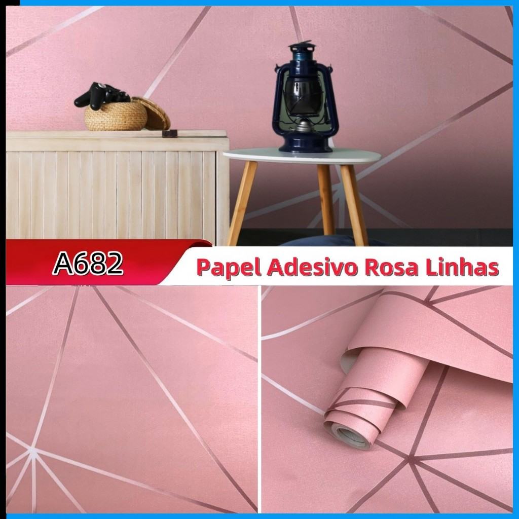 Zara Rosa Rose Gold: Adesivo Lavável 5m x 45cm